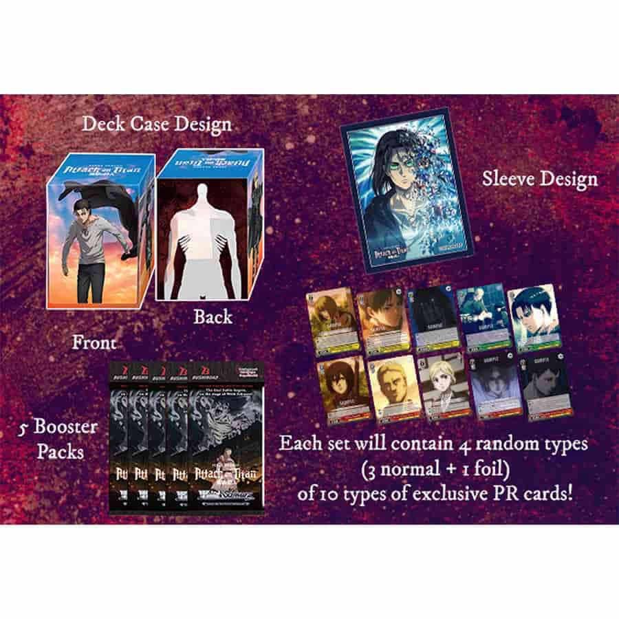 Weiss Schwarz - Supply Set - Attack on Titan: Final Season Portals Games & Comics Weiss Schwarz - Supply Set - Attack on Titan: Final Season Portals Games & Comics