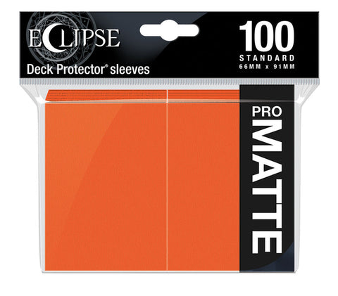 Eclipse Matte Standard Sleeves: Pumpkin Orange (100)