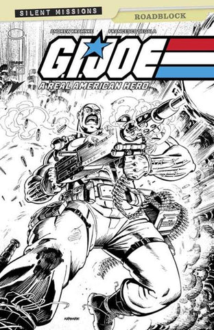 G.I. Joe A Real American Hero Roadblock #1 (One Shot) Cover C 1 in 10 Andrew Krahnke Black & White Variant