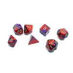 Gemini: Mini-Purple- Red/Gold 7-Die Set