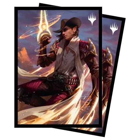 Outlaws of Thunder Junction Kellan, the Kid Key Art Deck Protector Sleeves (100ct) for Magic: The Gathering