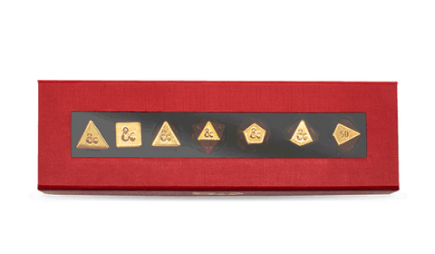 50th Anniversary Heavy Metal 7 RPG Dice Set for Dungeons & Dragons