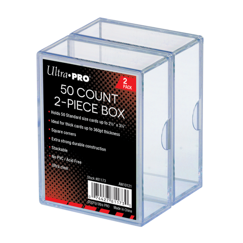Ultra PRO 2-Piece 50-Count Clear Card Boxes (2ct)