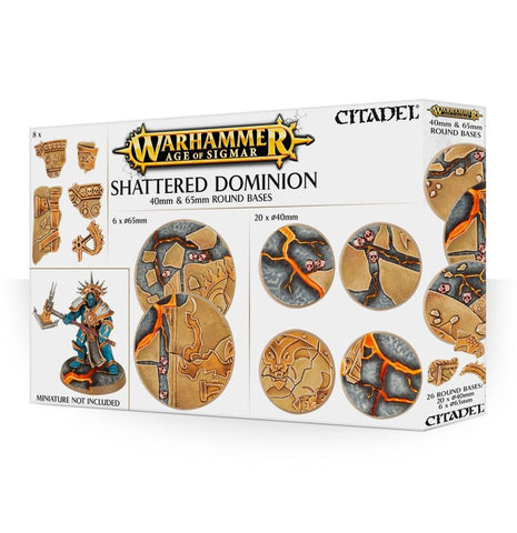 Warhammer Age of Sigmar: Shattered Dominion 40mm & 65mm Round Bases