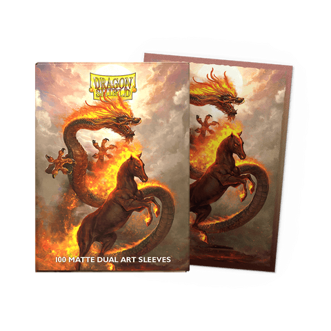 Dragon Shields: (100) Matte Dual Art - Fire Horse 2026