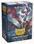 Dragon Shield: (100) Matte Dual Sleeves: Special Edition Blue / Silver