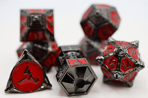 Foam Brain Games: Dice 51: Blood Moon - Metal RPG Dice Set