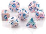 Festive: Mini-Polyhedral Pop Art/blue 7-Die set