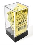 Opaque Polyhedral Pastel Yellow/black 7-Die Set