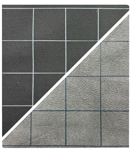 Chessex: Double-Sided Battlemat With 1 Inch Squares (Black/Grey)