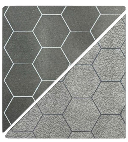 Chessex: Double-Sided Battlemat With 1 Inch Hexes (Black/Grey)