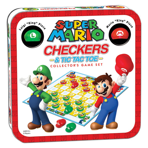 Checkers Super Mario vs Luigi Tic-Tac-Toe Combo Set