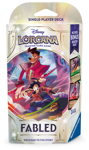 lorcana emerald ruby starter deck Disney Lorcana: Fabled Version:Mickey Mouse - Wayward Sorcerer plus 11 game tokens Magic the Gathering (MTG) whispers in the well