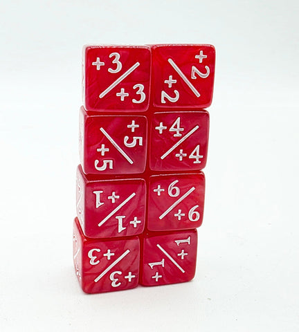 Foam Brain Games: +1/+1 Pearl Red Counters for Magic - Set of 8