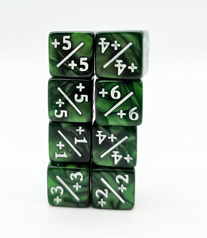 Foam Brain Games: +1/+1 Pearl Green Counters for Magic - Set of 8