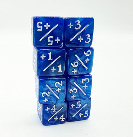 Foam Brain Games: +1/+1 Pearl Blue Counters for Magic - Set of 8