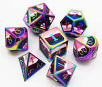 Foam Brain Games: Genderfluid Pride Flag - Metal RPG Dice Set