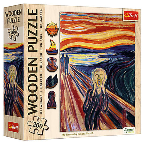 The Scream by Edvard Munch Wooden Puzzle 200 Pieces