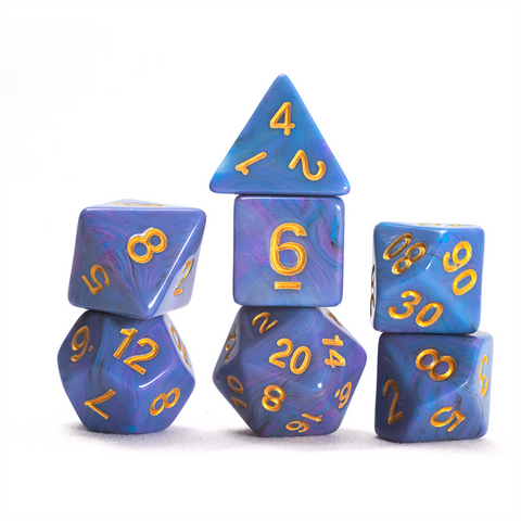 Sirius Dice: RPG Set - Unicorn - Blue