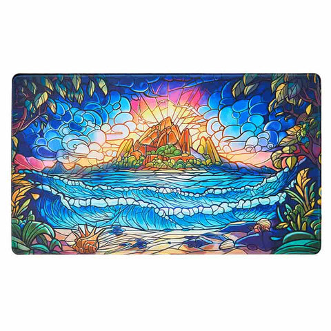 Stained Glass: Hidden Island Playmat