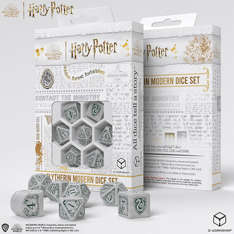 Harry Potter Modern Dice: Slytherin- White