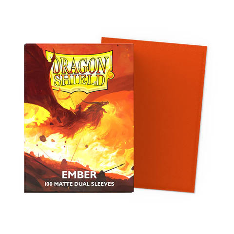 Dragon Shield: (100) Matte Dual Sleeves: Ember