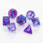 Nebula: Mini-Polyhedral Nocturnal/blue Luminary 7-Die Set