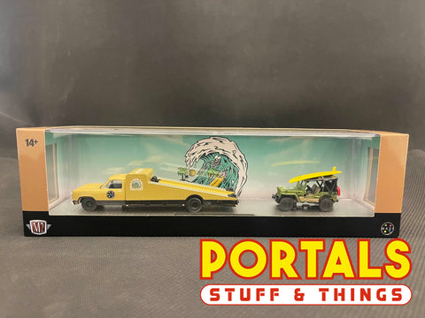 M2 Machines Maui & Sons 1974 Dodge Truck & 1944 Jeep R68 23-23