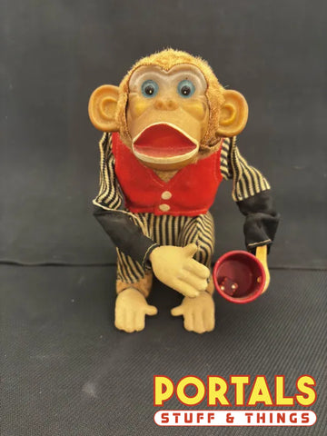Vintage CRAGSTAN Crap Shooting Mechanical Monkey