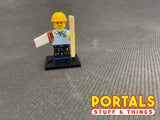 Lego Minifigure - Series 13 - Carpenter with Saw & Board