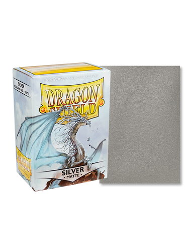 Dragon Shield: (100) Matte Sleeves: Silver