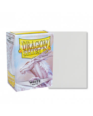 Dragon Shield: (100) Matte Sleeves: White