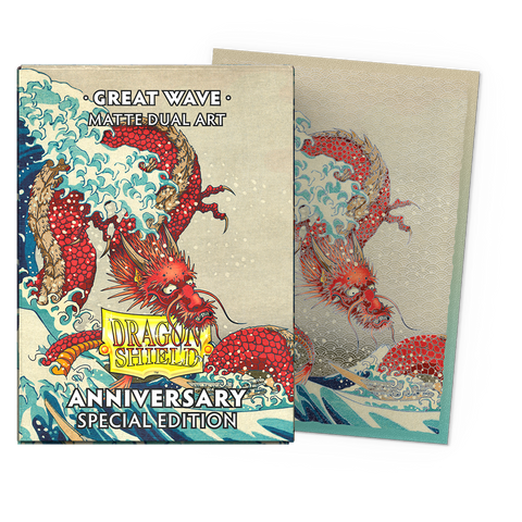 Dragon Shield: (100) Matte Dual Art Sleeves: 25th Anniversary Special Edition Great Wave