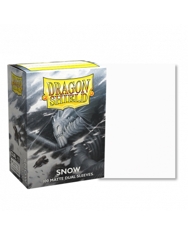 Dragon Shield: (100) Matte Dual Sleeves: Snow