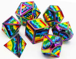 Foam Brain Games: Rainbow Pride Flag - Metal RPG Dice Set