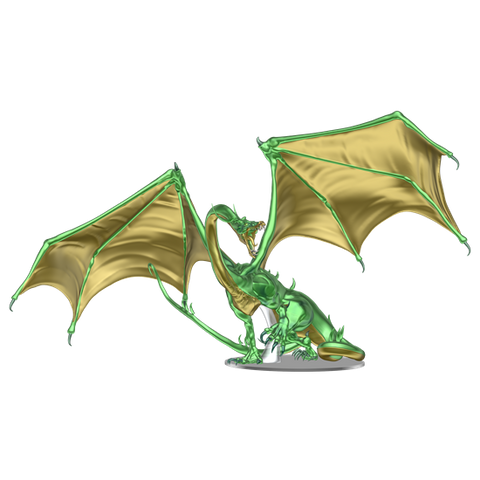 Dungeons & Dragons Fantasy Miniatures: Icons of the Realms Adult Emerald Dragon Premium Figure