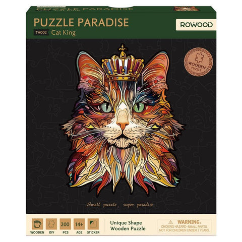 Cat King Wooden Puzzle 200 Pieces