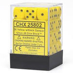 Chessex: Opaque 12mm D6 Block (36) - Yellow/Black