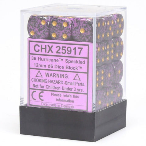 Chessex: Speckled 12mm D6 Block (36) - Hurricane