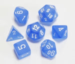 Chessex: Frosted 7-Die Set - Blue/White Set
