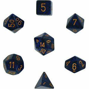 Chessex: Speckled 7-Die Set - Golden Cobalt