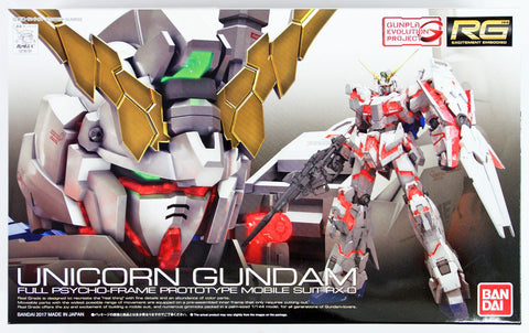 Bandai RG 1/144 #25 Unicorn Gundam Full Psycho-Frame Prototype Mobile Suit RX-0 "Gundam UC"