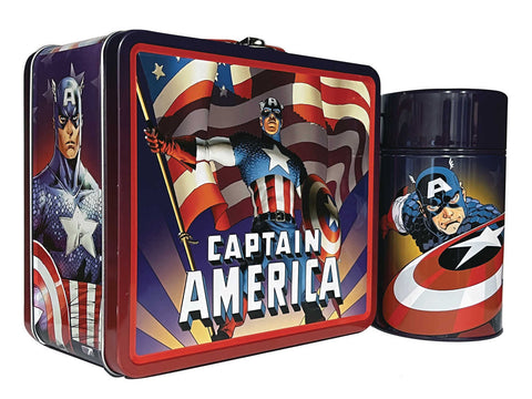 Tin Titans Captain America Previews Exclusive Lunch Box W/Beverage Container