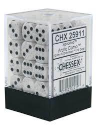 Chessex: Speckled 12mm D6 Block (36) - Artic