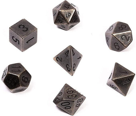 Chessex: Metal 7-Die Set - Dark Metal