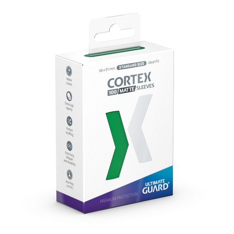 Cortex Sleeves - Standard Size (100ct) - Matte Green