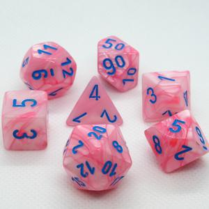 Chessex: Lustrous 7-Die Set - Pink/Blue