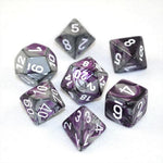 Chessex: Gemini 7-Die Set - Purple Steel/White