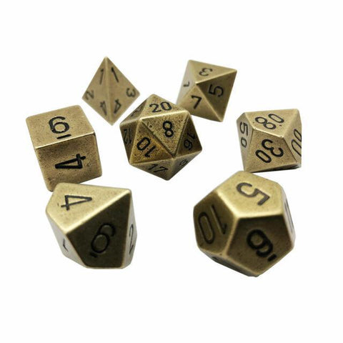 Chessex: Metal 7-Die Set - Old Brass