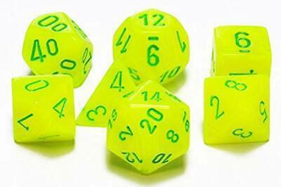 Chessex: Vortex 7-Die Set - Electric Yellow/Green